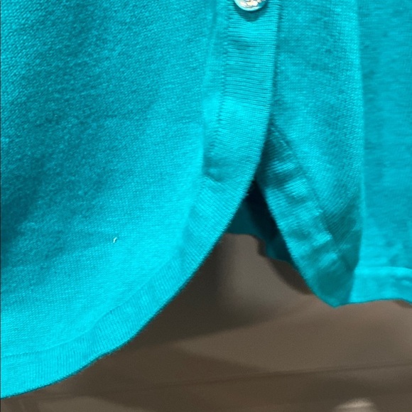 1XL Turquoise Button-Up Cardigan | Three-Quarter Sleeves | Stylish Layering Top - Picture 5 of 7